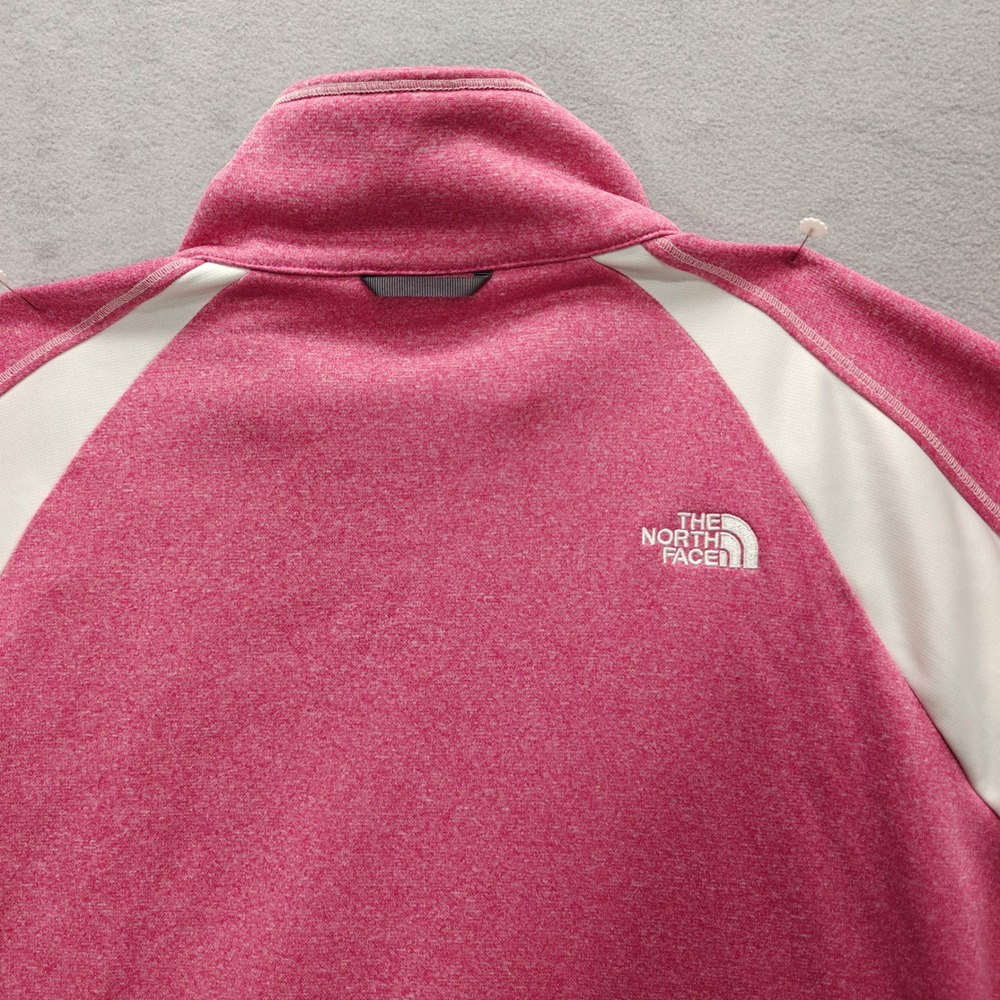 The North Face Pink Mock Neck Full Zip Sweatshirt Womens L Athleisure Gym Sporty - Picture 10 of 12